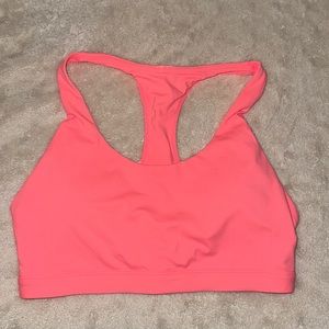 Fabletics pink sports bra.